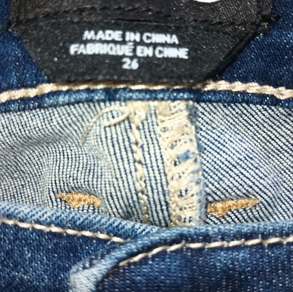 Bebe Rhinestone & Distressed Jeans - Picture 3 of 4